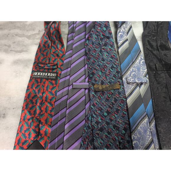 Bulk Neck Tie Lot, 8 Men's Ties Bundle, Assorted Colors Set, Wholesale Tie Pack‎ - Picture 5 of 7